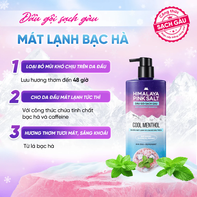  Dầu gội Himalaya Pink Salt Muối Hồng/ Da Đầu Ngứa/ Ngăn Rụng Tóc giúp mềm mượt óng ả 650ml 