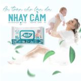  Khăn ướt cao cấp Ecobi gói 80 tờ không mùi 