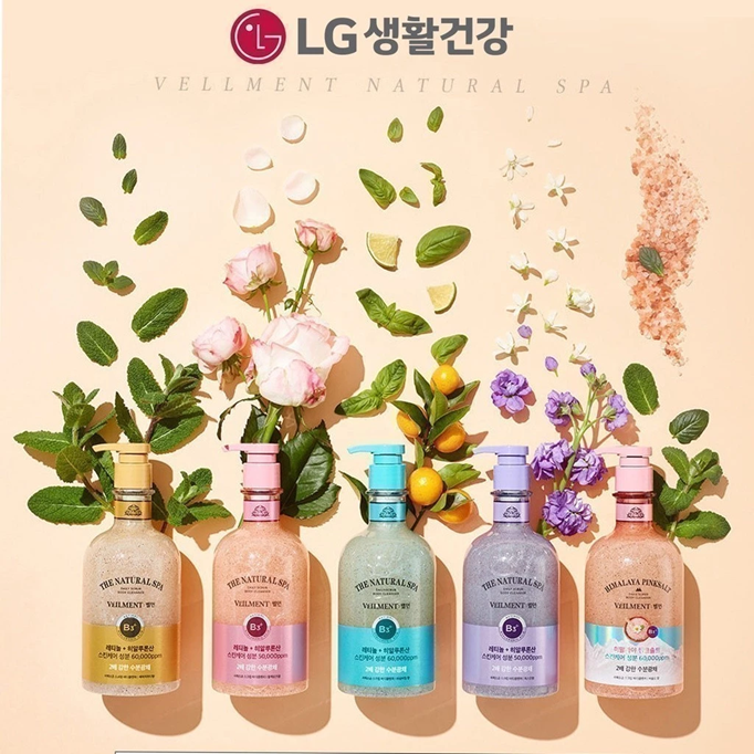  Sữa tắm hạt On The Body Veilment Natural Spa Himalaya Pink Salt 600g 