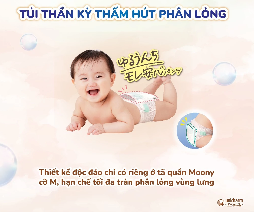  Tã quần Moony Dịu Nhẹ siêu cao cấp M46/L36/Xl32 