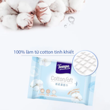  Khăn Cotton cao cấp Tempo dạng rút - làm từ cotton mềm mịn, an toàn cho da- Thương hiệu Đức 