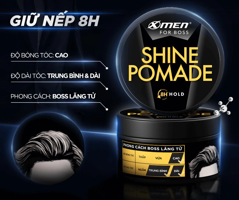 Sáp Vuốt Tóc Nam XMen for Boss 70g - Tạo Kiểu Tóc, Giữ Nếp 8H, Thành Phần Keratin Giúp Tóc Chắc Khỏe 