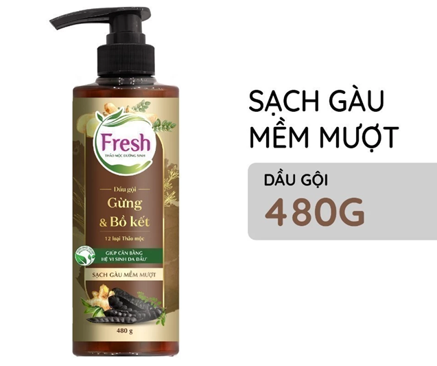  Dầu Gội FRESH Thảo Mộc Dưỡng Sinh 480g (Sạch Gàu Mềm Mượt / Chắc Khỏe Bồng Bềnh) 
