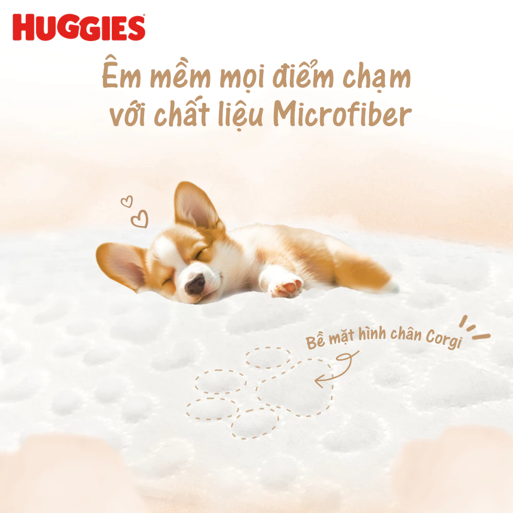  Tã quần Huggies Gentle Soft - Corgi M54/L40/XL34/XXL22 miếng êm mềm chiết xuất bơ hạt mỡ 