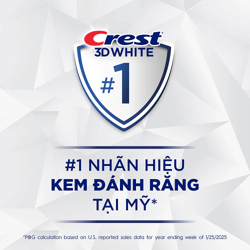  Kem đánh răng Crest 3D White Brilliance Trắng Sáng Vượt Trội 130g - Mỹ 