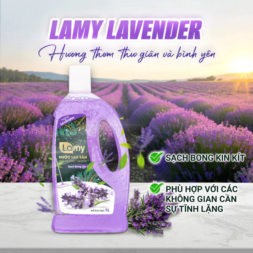  Nước Lau Sàn Nhà Lamy 1L Sạch Nhanh Đuổi Muỗi Kiến Cho Sàn Gỗ Gạch Men Hương Thơm Dịu 