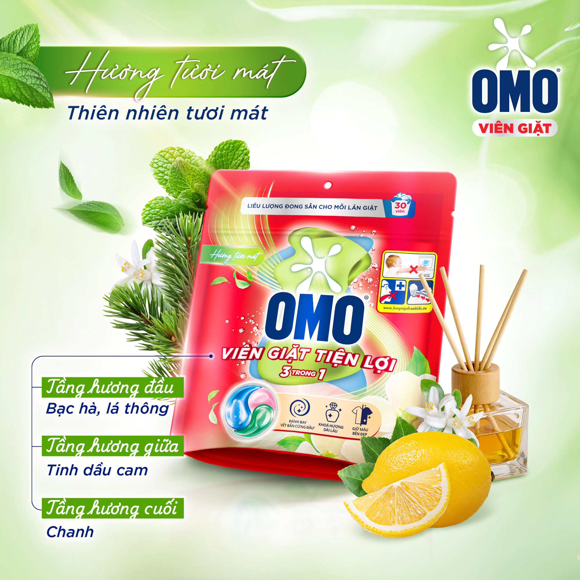  Hộp Viên Giặt Tiện Lợi OMO 210g 