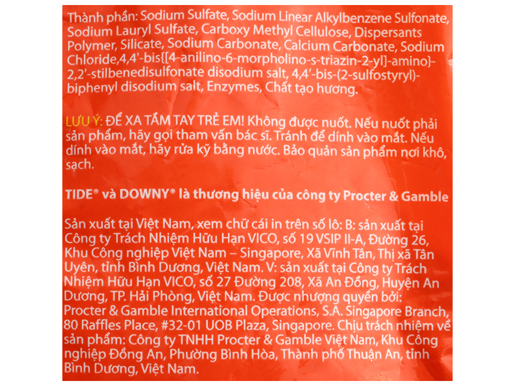  Bột giặt Tide trắng đột phá hương Downy 330g - 690g - 2.5kg 