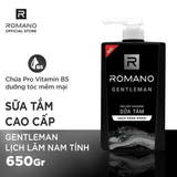  Sữa tắm Romano hương nước hoa Classic/ Attitude/ Force/ Gentleman 650g/chai - 4 mùi hương 