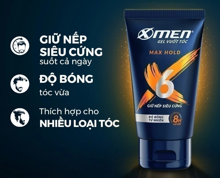  Gel Vuốt Tóc Nam XMen 150g - Tạo Kiểu Tóc, Giữ Nếp 8H 