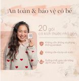  Khăn ướt vệ sinh vùng kín phụ nữ EcoWipes gói 1 tờ travel size hương hoa Daisy Hộp 20 gói 