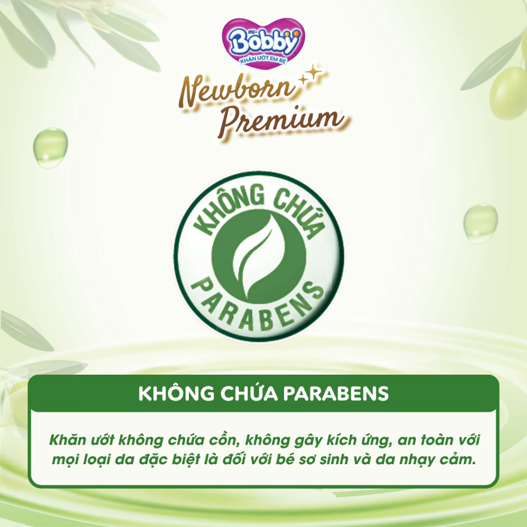  Túi 3 Gói Khăn ướt Bobby Newborn Premium 50 miếng/ gói 