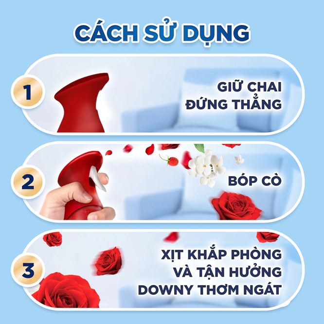  Xịt Phòng Khử Mùi AMBI PUR Hương Nước Hoa Downy Đam Mê 185ml 