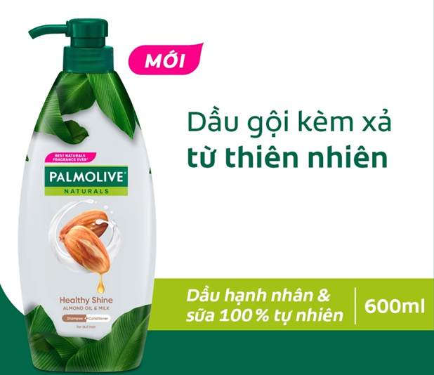  Dầu gội Palmolive kèm xả 2-trong-1 chiết xuất thiên nhiên 600ML 