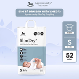  Bỉm tã dán ngày Applecrumby Slimdry Easyday Tape size NB - XL thoải mái và êm ái cho bé 