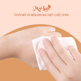  Khăn Cotton Đa Năng MyLan Nhũ Cam Cao Cấp 60 Tờ/ Khổ Giấy 200x200mm 