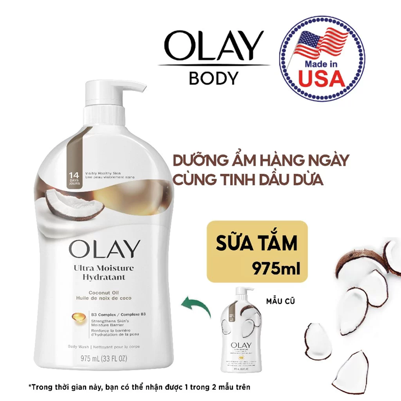  Sữa tắm OLAY dưỡng da 975ml nhiều mùi hương, cải thiện da sáng khỏe sau 14 ngày - Mỹ 