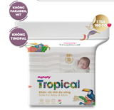  Khăn khô cao cấp cho bé Mamamy Tropical 100% sợi tự nhiên và rayon gói 160 tờ mềm, dai, sạch cực 