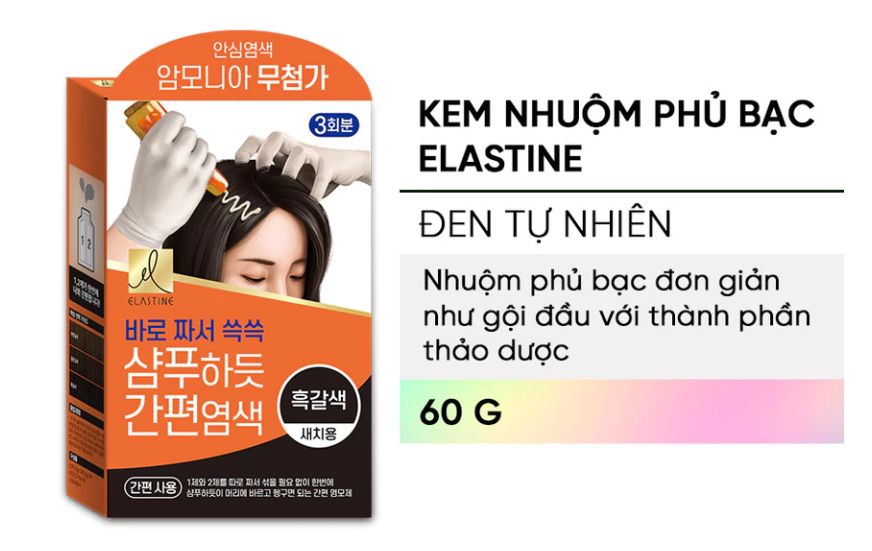  Kem nhuộm phủ bạc Elastine Easy and Perfect 60g 