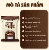  Khăn ướt lau giày da túi da ví da siêu tốc Leather EcoWipes gói 25 tờ hương quế 