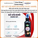  Xịt xả vải khô HygienC Plus lưu hương nước hoa, mềm vải, khử mùi hôi ẩm mốc tốt 