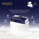  Khăn Giấy Lau Mặt PASEO 4 Gói/Lốc Siêu Mềm Mịn Dưỡng Ẩm Cho Da Nhạy Cảm (4 Lớp) - Milky Lotion 