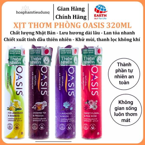  Xịt Phòng Oasis Natural 320ml 