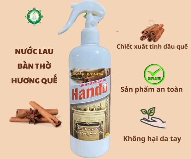  Nước lau bàn thờ Hando 500ml Hương Quế 