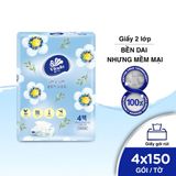  Khăn giấy rút cao cấp Vinda Ultra Soft 2 lớp 150 tờ 