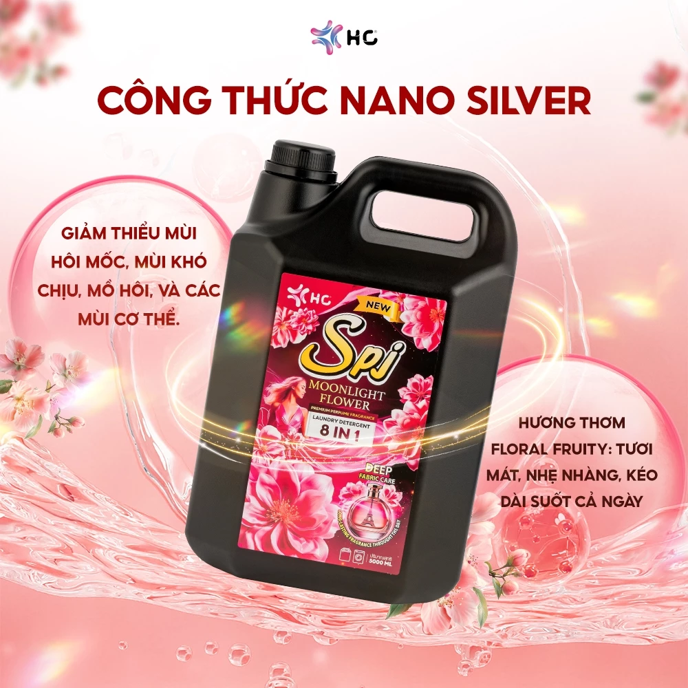  Nước Giặt Xả HC SPJ – Bản 8 IN 1 Cải Tiến, Nhiều Mùi Hương, Làm Sạch Vết Bẩn, Mềm Vải 