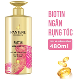  Dầu Xả Siêu Dưỡng PANTENE Miracles Ngăn Rụng Tóc Biotin/ Phục Hồi Hư Tổn Collagen - Chai 480ml 