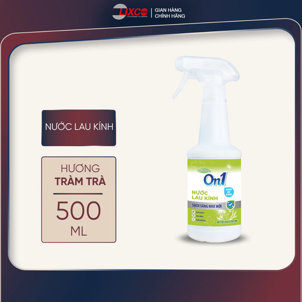  Nước lau kính On1 500 ml Vệ sinh sạch bụi bẩn, cặn bám lâu ngày vách kính, gương nhà tắm, cửa sổ đa năng 