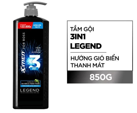  Tắm Gội Nam X-Men for Boss Intense 850g/ Legend 830g Hương Nước Hoa Châu Âu Sang Trọng Lịch Lãm 