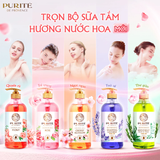  Sữa Tắm Thiên Nhiên PURITÉ Hương Hoa Anh Đào/Hoa Hồng/Hoa Mẫu Đơn 250ml & 500ml 