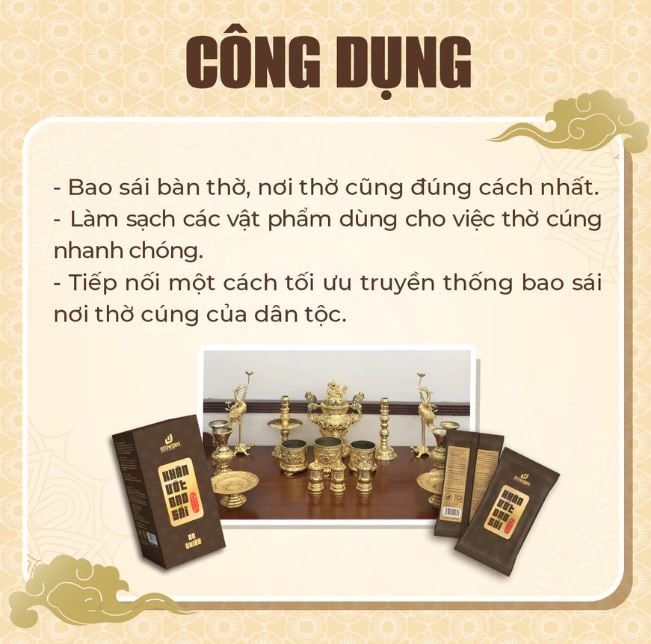  Khăn giấy ướt bao sái lau bàn thờ EcoWipes hộp 20 gói hương trầm 