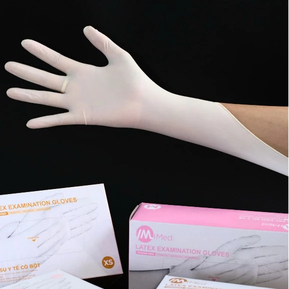  Găng tay y tế Imed Latex Không Bột 4.8g 100 chiếc/hộp 