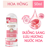  Lăn Khử Mùi Dưỡng Sáng PURITÉ Hương Nước Hoa Cao Cấp Hoa Anh Đào/Hoa Hồng/Hoa Mẫu Đơn 50ML 