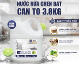  Nước rửa chén bát F5 Clean 3,8kg hương chanh, mềm mại với da tay, gốc thực vật, thiên nhiên 