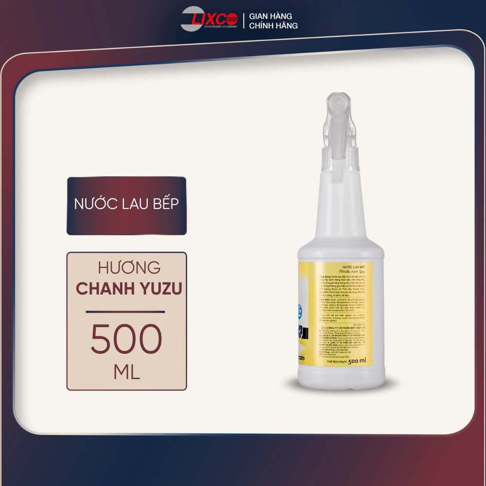  Nước lau bếp On1 500ml tinh dầu chanh Yuzu giúp làm sạch bụi bẩn, dầu mỡ, cặn bám lâu ngày 