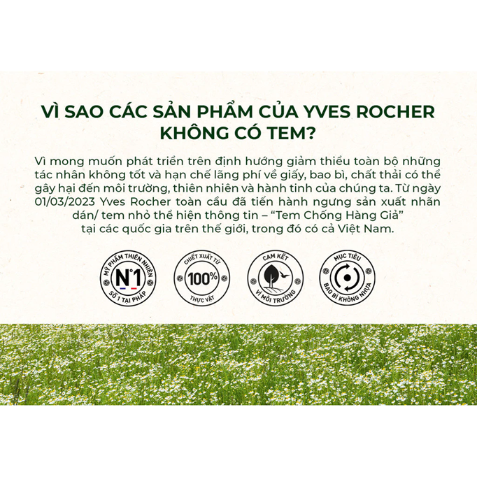  Dầu gội thiên nhiên Không Sulfate Không Silicone Yves Rocher Shampoo 300ml 