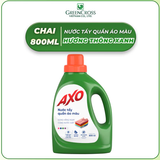  Nước Tẩy Quần Áo Màu AXO 800ml – Đánh Bay Vết Bẩn Cứng Đầu, Giữ Màu Vải Bền Đẹp, An Toàn 