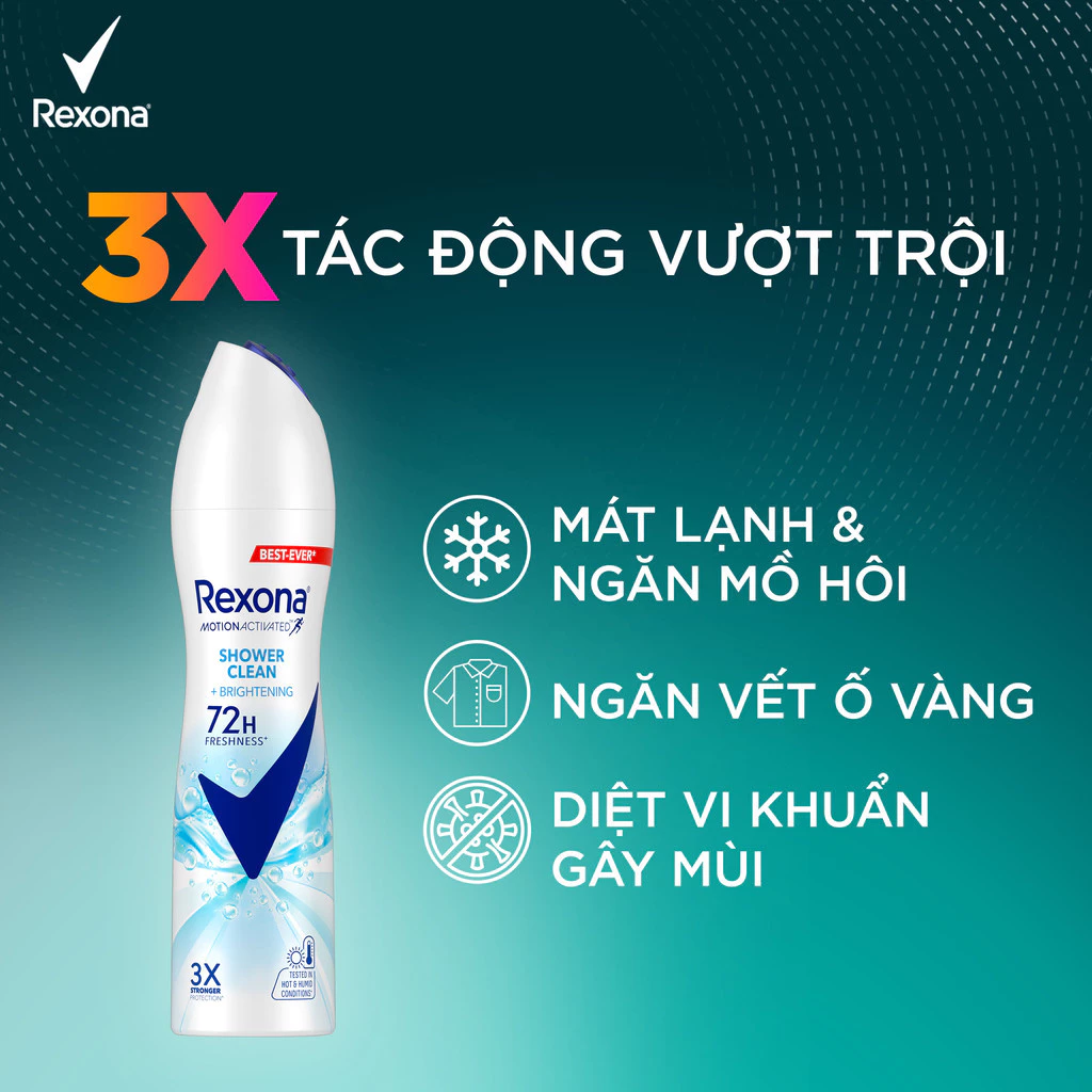  Xịt/lăn khử mùi Rexona 72H khô thoáng dành cho nữ 135/45ml 