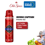  Xịt thơm khử mùi OLD SPICE toàn thân, ngăn ố vàng áo, hương nước hoa đẳng cấp 150ml - Châu Âu 