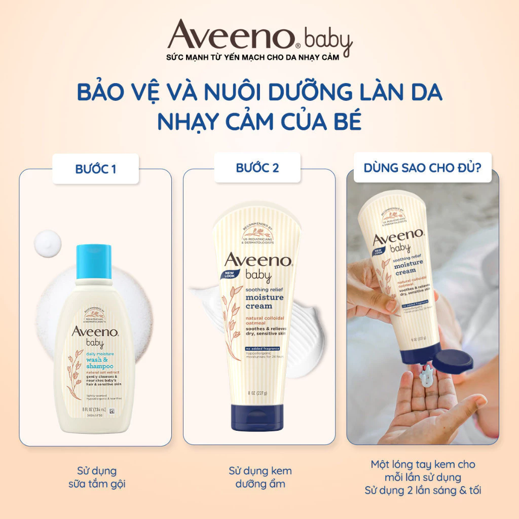  Sữa tắm gội toàn thân Aveeno baby 236ml 