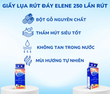  Khăn Giấy Lụa Rút Đáy Elene 250 Lần Rút 4 Lớp Mềm Mịn, Tiện Lợi, An Toàn (Giấy rút cỡ nhỏ) 