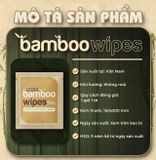  Túi 50 gói khăn ướt vải sợi tre kháng khuẩn EcoBamboo gói 1 tờ không mùi 