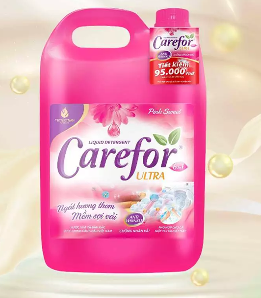  Nước Giặt Xả 6in1 Carefor 5L Hương Hoa Hồng, Hoa Lan, Nước Hoa Lưu Hương Lâu Sạch Sâu Vết Bẩn 