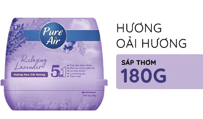  Sáp Thơm Khử Mùi PURE AIR Hương Ổi/Sả Chanh/Cà Phê/Trái Cây 180g 