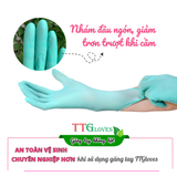  Găng Tay Cao Su Y Tế TTGLOVES Không Bột Nitrile Màu Xanh Lá Siêu Bền Đẹp 4.5gr (Hộp 100 Chiếc) 