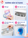  Viên Sạch Bồn Cầu Geto Hương Đào viên thả bồn cầu tẩy sạch mảng bám, khử mùi diệt vi khuẩn 50G/gói 